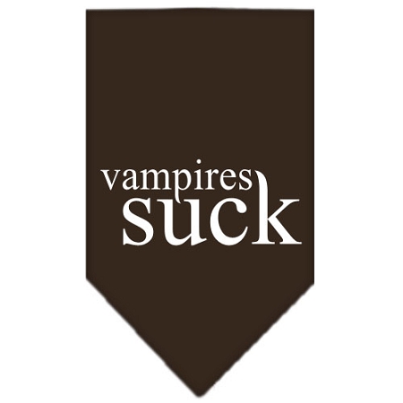 Vampires Suck Screen Print Bandana Cocoa Large